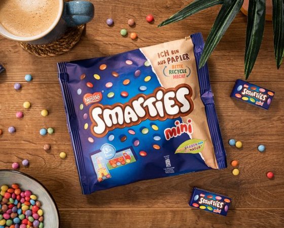 Smarties becomes the first global confectionery brand to switch to recyclable paper packaging